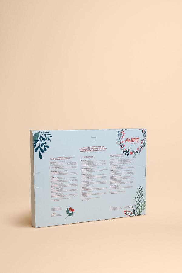Retrocopertina calendario dell'Avvento per gatti